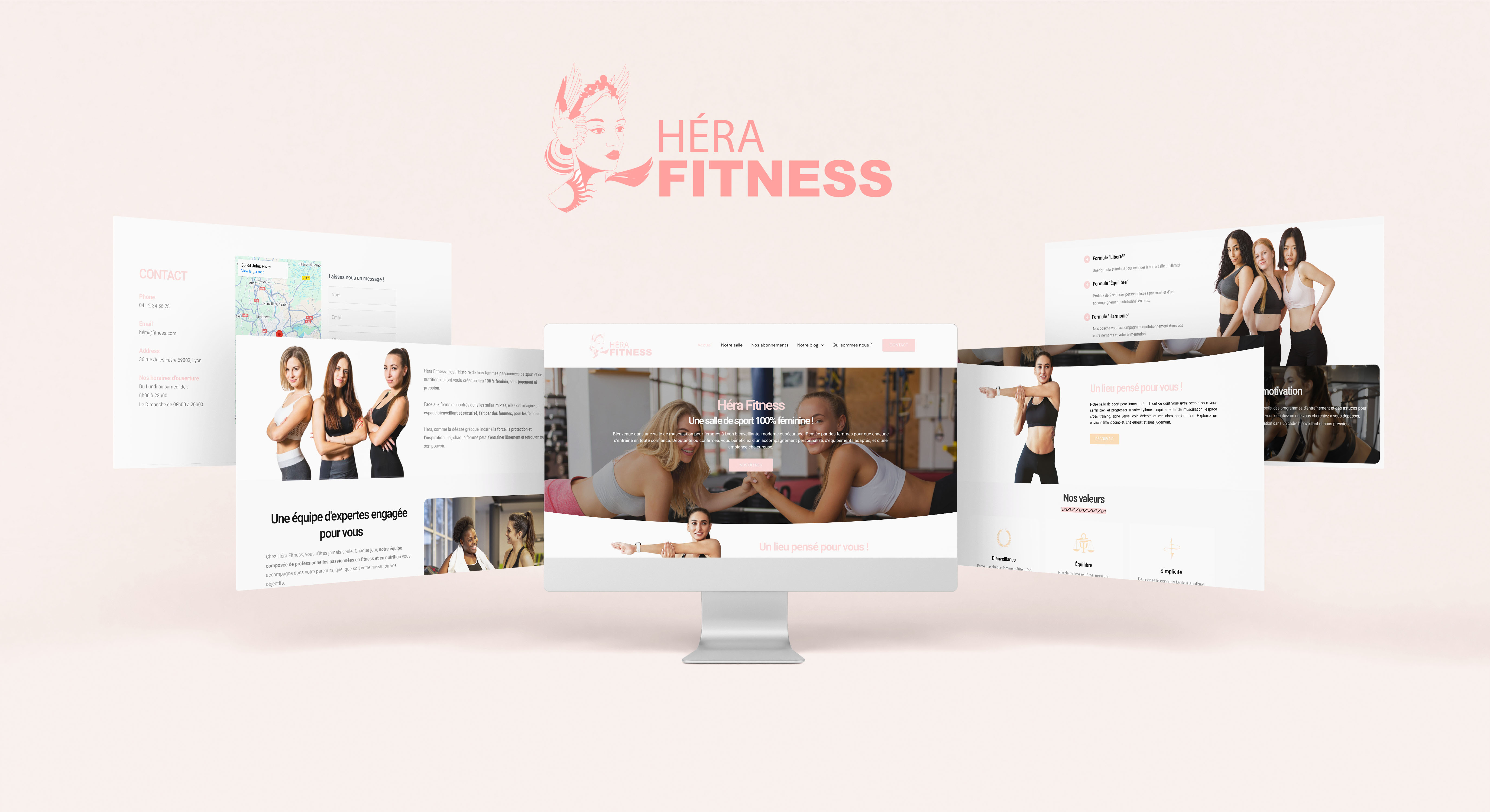 hera fitness website mock up