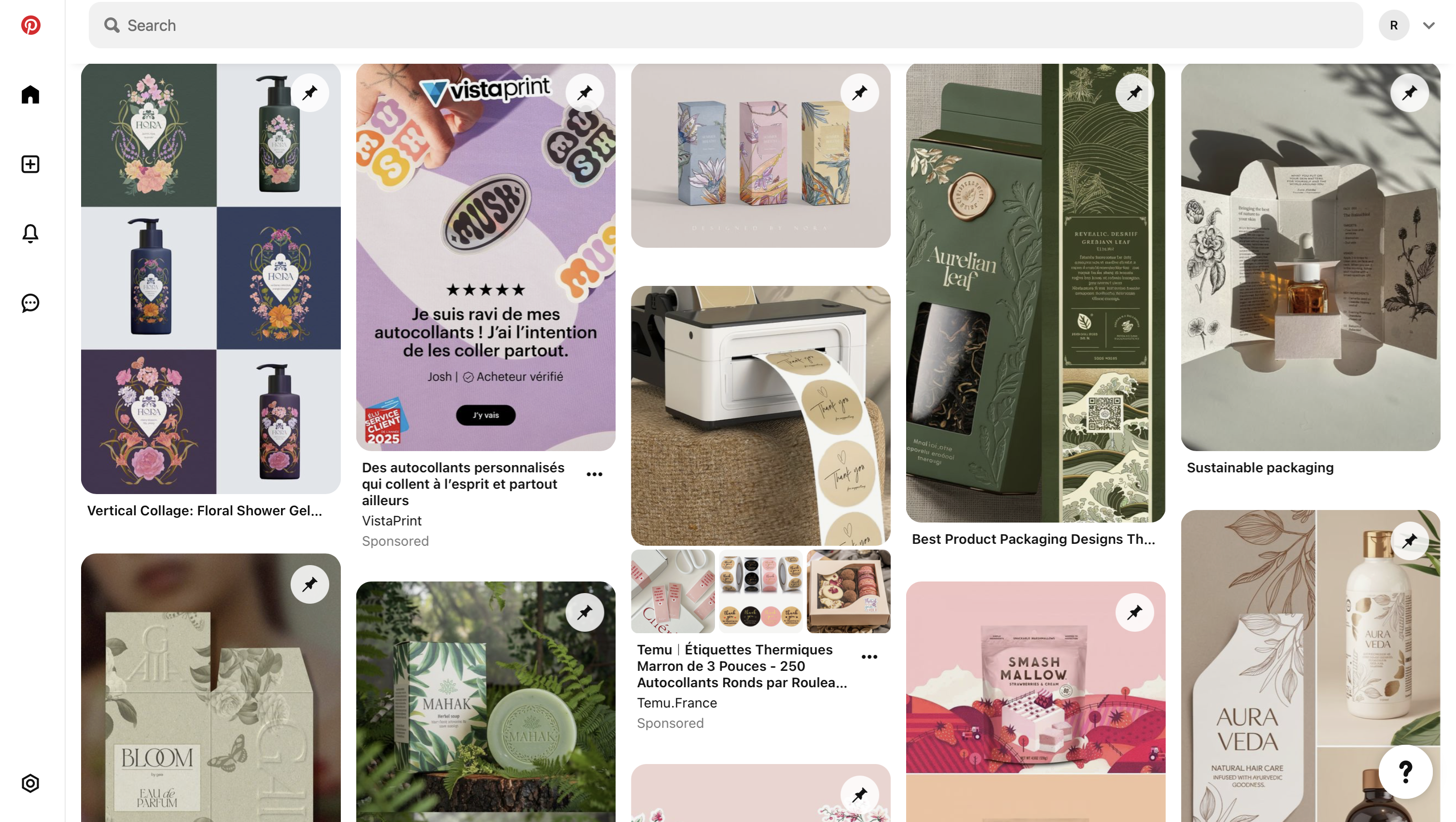 mood board lenergie de la vie packaging